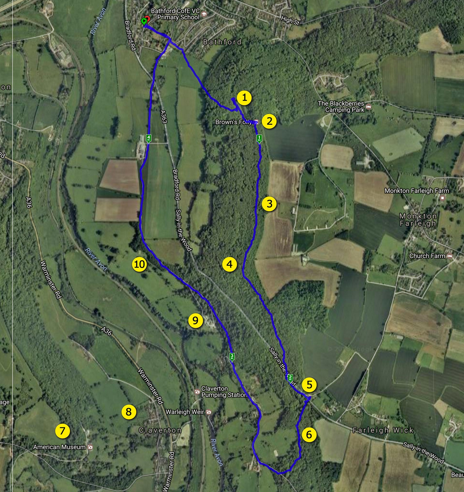 Satellite map